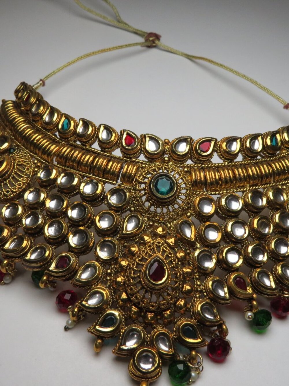 22k Tibet Emerald Ruby Necklace